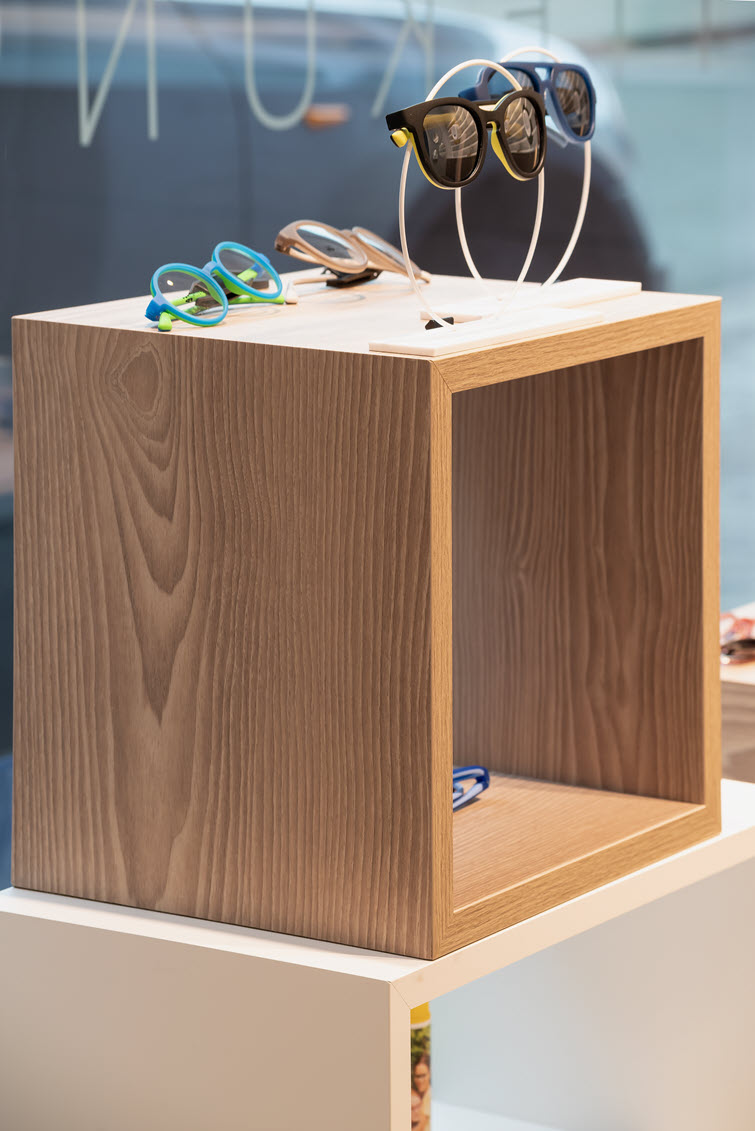 Detail retail interior with decor Valley Ash Warm grey by Unilin Panels